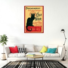 Le Chat Noir – Art Nouveau Advertising Poster (Montmartre, Paris) (24″ x 36″)