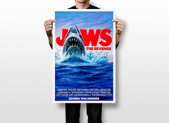 Jaws Movie Steven Spielberg 1974 White Shark Retro Wall Art Home – POSTER 20×30