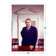 Lyndon Johnson Presidential Portrait 1963 Cool Wall Decor Art Print Poster 12×18