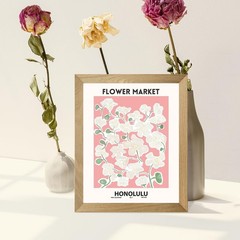 QIAOMICS Pink Flower Market Wall Art Prints,Cute Matisse 8 x 10 inches, A