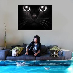 19285 Cute Black Cat Baby Decor Wall Print Poster