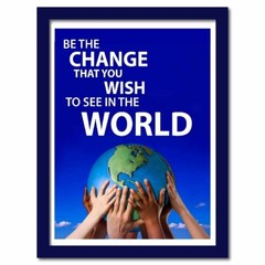 Gandhi Be the Change You Wish to See in the World Inspirational Poster