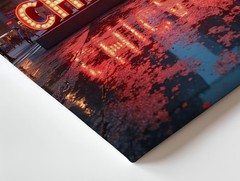 Chicago Cityscape Canvas Wall Art Urban Street Lights Sunset Print Home Decor