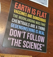 Flat Earth Stickers NASA LIES MOON HOAX VARIETY PACK (6) *WORLDWIDE SHIPPING*
