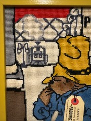 Paddington Bear Needlepoint Framed Wall Art Vintage Eden Toys 1975 12×15