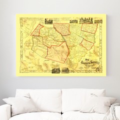 Old Map of Greene County, NY 1856 – Vintage New York Art