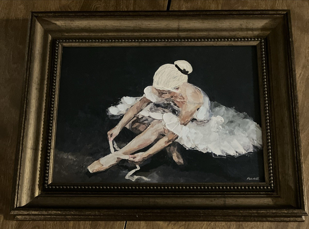 Marmont Hill Ballerina Painting w/Frame, VERY GOOD (656)