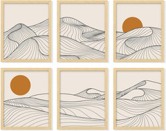 Japandi Home Decor – Minimalist Japanese Wall Art, Japandi Style Decor, Mountain