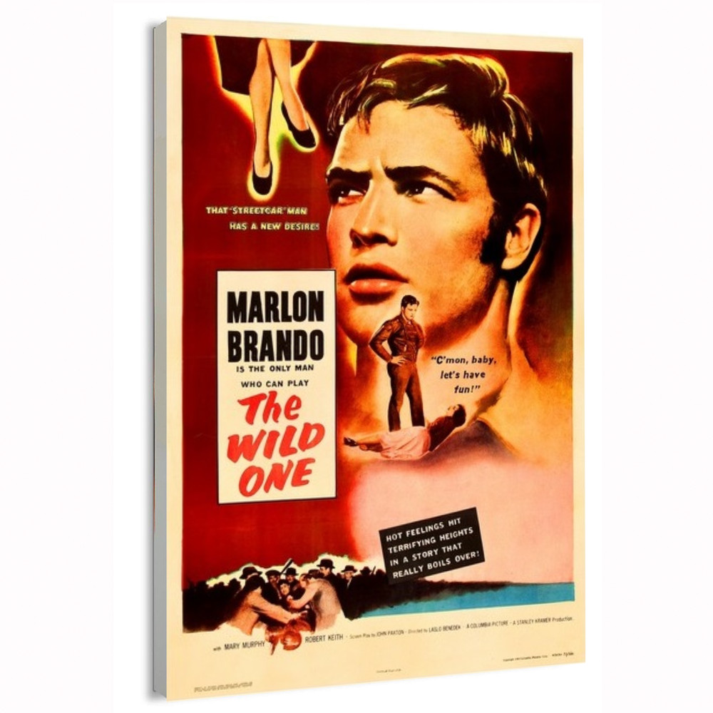 1953 The Wild One Movie Poster or Canvas Home Decor Art Print