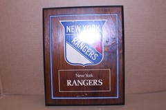 USED / DAMAGED / New York Rangers Logo Wooden Wall Decor NHL Hockey Sport Art