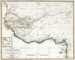1817 West Africa Map Senegambia Negroland Guinea Slave Trade History Wall Poster