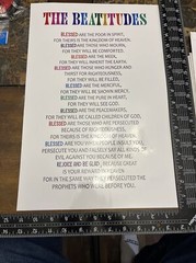 The Beatitudes Scripture Sign Poster Wall Art Bible Verse Poster 11 X 17