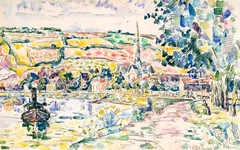 13869.Decor Poster.Room interior art design.Paul Signac painting.Petit Andely