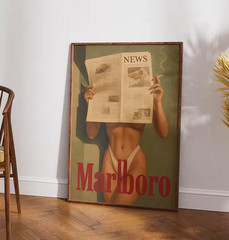 Retro Vintage Marlboro Poster Printing Wall Art For Living Room Home Decor