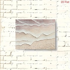 Neutral Pink Wave Texture 3D Effect Canvas, Minimal Warm Kitchen Wall Art