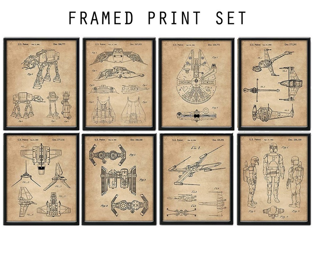 8 Star Wars Prints Wall Art Decor Gifts Starwars Mandalorian Mando Mania Frames