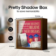 MOTIVATIONAL WALL ART PRINTS, SET OF 6 INSPIRATIONAL POSTERS + 6x6x2″ SHADOW BOX