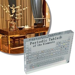 Acrylic Periodic Table Display Clear Element Kids Teaching School Gifts Part