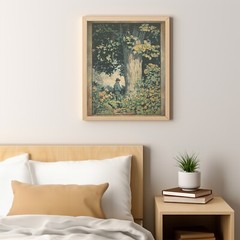 Vintage TREE FLOWER NATURE Wall Art, Tree Of Life Botanical Poster, Floral Decor