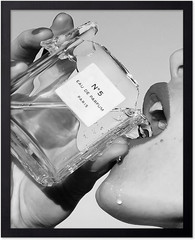 Monem Art Drinking Perfume Print – Fashion Poster – Black and White Art – Luxury