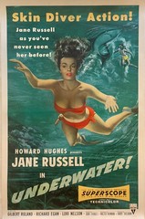 18226.Wall Decor Poster.Interior Art.Underwater Film 1950s Pin Up Swimming