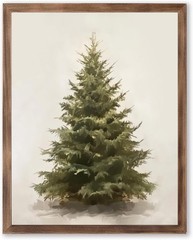 Christmas Wall Art Vintage Rustic Painting Picture 16L» x 12W», poster