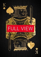 King Pikes poker poster — Golden playing cards print, aesthetic wall art, gamer