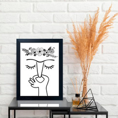 Bathroom Wall Art Funny Canvas Print Waterproof Black Frame 8×10 Toilet Decor