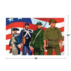 American Soldiers Throughout History Patriotic Art Print Poster 24×36 inch