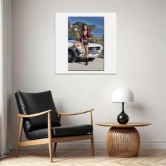75573 Hot Rod Car Sexy Model Girl Art Wall Print Poster US