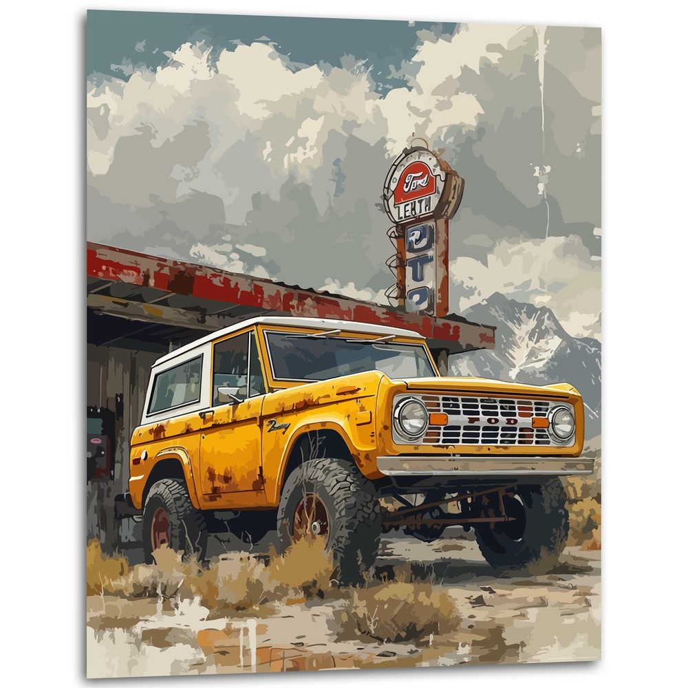 1967 Bronco Poster Car Wall Decor Room Men 11×14 Inches Unframed