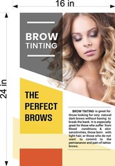Salon 64 Photo-Realistic Paper Poster Satin Non-Laminate Brows Tinting Vertical
