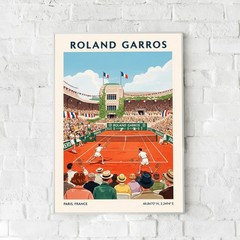 Roland Garros Tennis Poster Vintage Paris French Open Retro Wall Art Decor