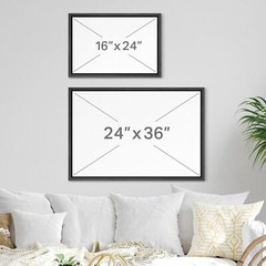 Wall26 Tranquil Riverside Framed Wall Art Abstract European Canvas Print