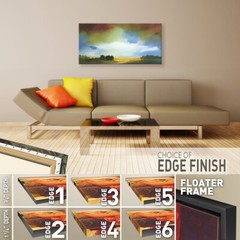 48W»x24H» PASSAGE by S. BROOKE ANDERSON – OPEN BLUE SKY CLOUDS CHOICES of CANVAS