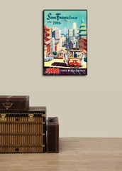 1950s “San Francisco via TWA” Vintage Style Air Travel Poster – 24×36