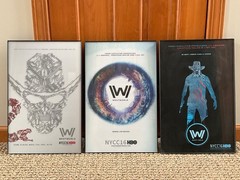 3 Original Westworld 2016 NYC Comic Con HBO Plastic Framed Poster Prints