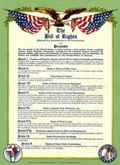 Bill Of Rights – Original Ten Amendments Constitution Preamble Veterans Poster