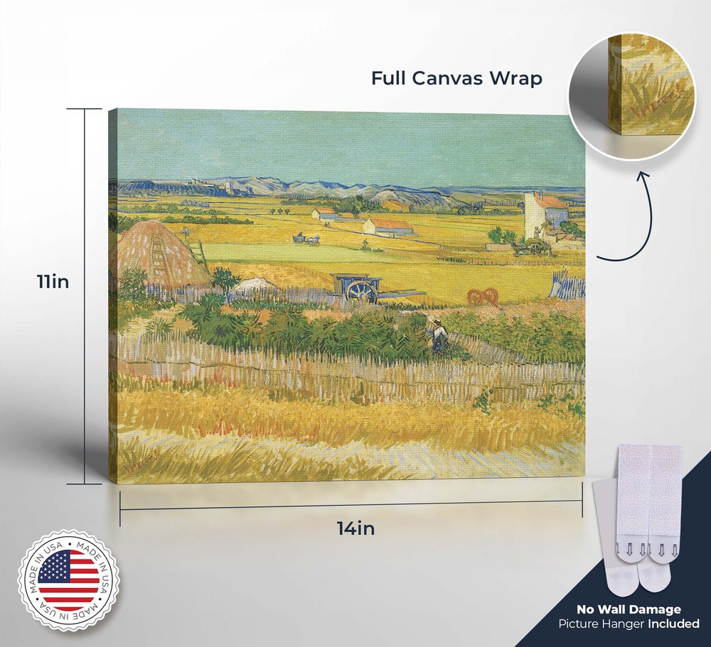 Harvest by Van Gogh, Vincent Van Gogh Wall Decor, Van Gogh Canvas Wall Art