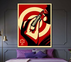 Shepard Fairey Kiss Me Deadly Print | Mounted Canvas |Framed Canvas |Acrylic
