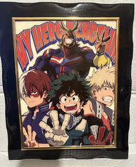 My Hero Academia Wall Art Framed 13.5×11 w/ 11×8 Print (Frame Damage)