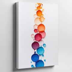 Create An Abstract Artwork Featuring A Vertical Cascade Of Vibrant Wall Art