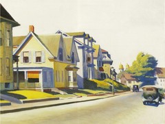 EDWARD HOPPER Sun on Prospect Street 16.75″ x 17.75″ Offset Lithograph 2010 Real