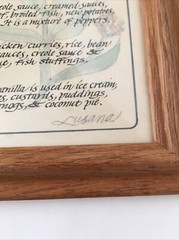 A Guide to Cooking with SPICES Glass picture frame vintage by Susana