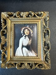 5 Vintage Gold Plastic ‘Framed Petites’ VICTORIAN STYLE reprints, 1-4×5 4- Small