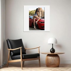 75301 Hot Rod Car Sexy Model Butt Girl Ass Art Wall Print Poster US