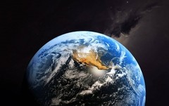 Continents Earth 100% cotton wall home Decor high quality Canvas