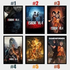 Resident Evil 4 Poster Leon Kennedy Waterproof Game Wall Art Decor Noframe