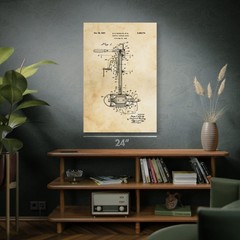 Boat Motor Patent Wall Art: Fisherman Gift, Motor Blueprint, Fishing Wall Art