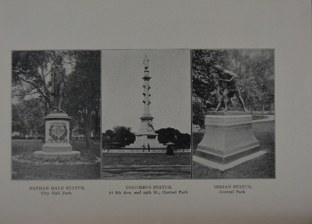 Antique New York City 1904 Art Print Central Park Statues Wall Art